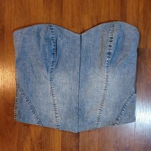 Blue Pointe Jeans Lightwash Adjustable Denim Corset in Size L